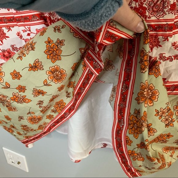 🎄 Gal Meets Glam Gianna Mini Dress Mint Coral Straps Square Neck A Line 10 L - Picture 6 of 14